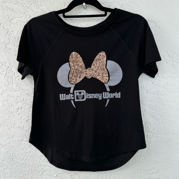 Disney Tops - Disney Parks Belle Of The Ball Bronze Minnie Mouse Ear Headband Tee XS
